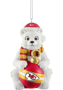 Kansas City Chiefs sitting polar bear Ornament