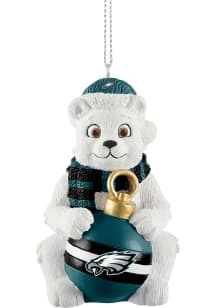 Philadelphia Eagles sitting polar bear Ornament