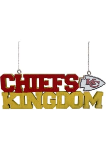 Kansas City Chiefs wood slogan Ornament - Red