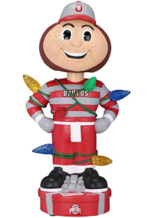 Red Ohio State Buckeyes Mascot String Light Up Bobblehead Decor