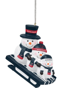 Houston Texans Snowmen Sledding Ornament