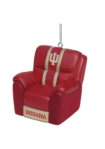 White Indiana Hoosiers Reclining Chair Ornament