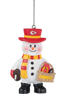 Kansas City Chiefs Snowman Basket Ornament