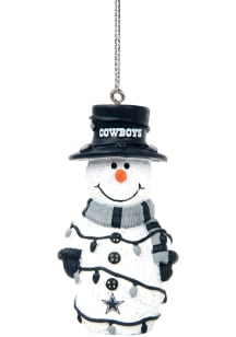 Dallas Cowboys snowman with lights Ornament - Blue