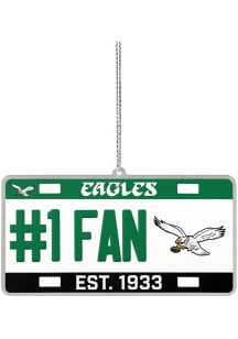 Philadelphia Eagles license plate Ornament - Kelly Green
