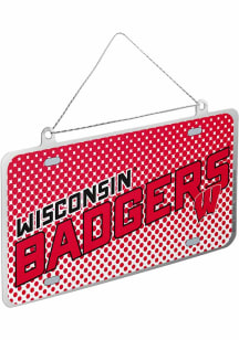 Cardinal Wisconsin Badgers License Plate Ornament