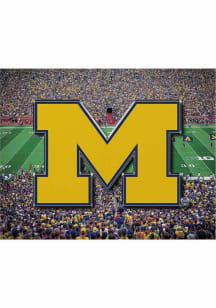 Blue Michigan Wolverines Canvas Wall Art