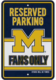 Blue Michigan Wolverines Reserved Parking Sign