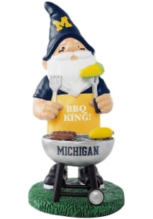 Blue Michigan Wolverines Grill Gnome