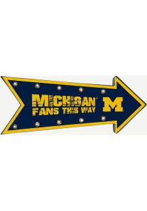 Blue Michigan Wolverines Arrow Marquee Sign