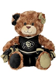 Colorado Buffaloes Forever Collectibles  10 Inch Teddy Bear Cheerleader Plush - Gold