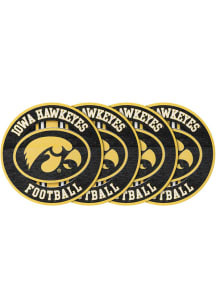 Gold Iowa Hawkeyes 4pk Die Cut Coaster