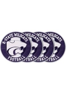Purple K-State Wildcats 4pk Die Cut Coaster