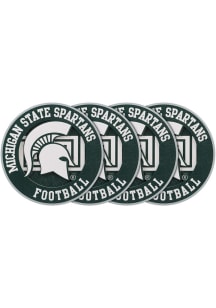 Green Michigan State Spartans 4pk Die Cut Coaster