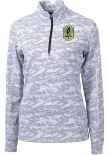 Cutter and Buck Nashville SC Womens Charcoal Traverse Camo Qtr Zip