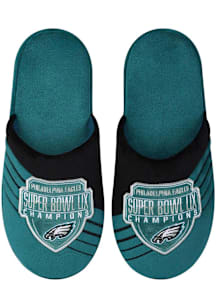 Philadelphia Eagles 2024 Super Bowl Champions Big Logo Mens Slippers