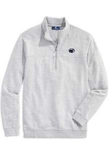 Vineyard Vines Penn State Nittany Lions Mens Grey Shep Shirt Long Sleeve Qtr Zip Pullover