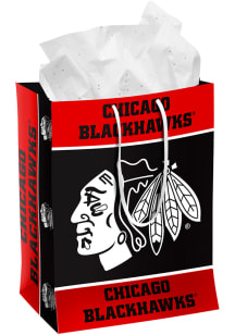 Chicago Blackhawks Team Color Medium Black Gift Bag