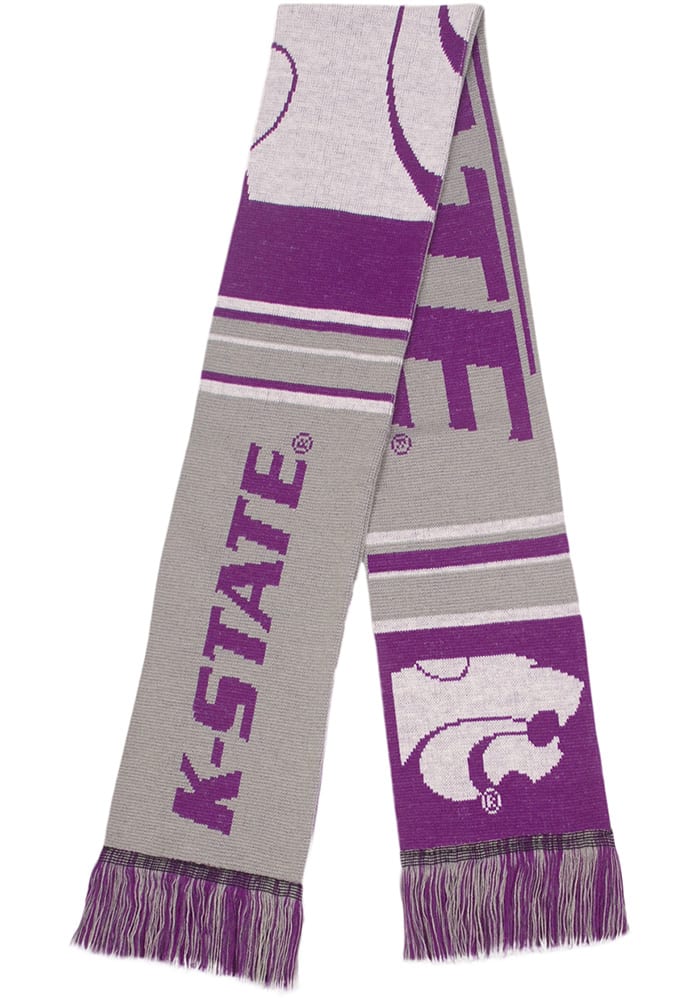 K-State Wildcats Two Sided Color Block Mens Scarf