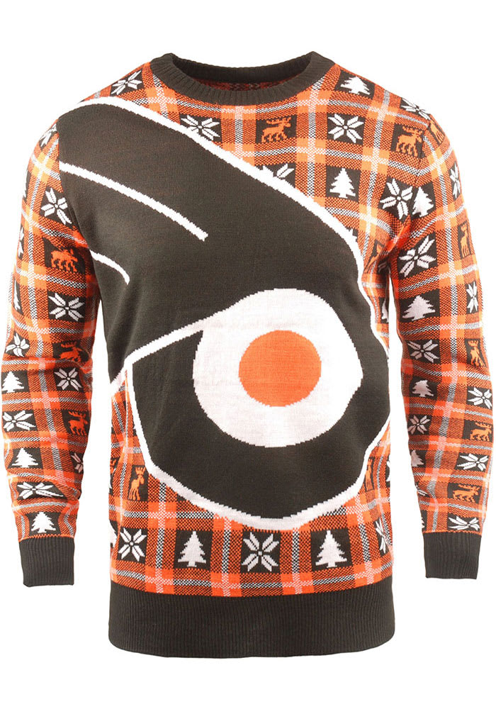 Forever Collectibles NHL Men's Philadelphia Flyers Printed Ugly Sweater - Small