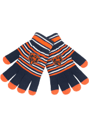Chicago Bears Stripe Knit Mens Gloves