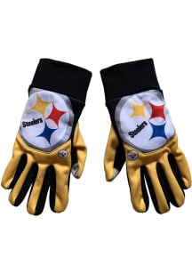Forever Collectibles Pittsburgh Steelers Big Logo Cropped Texting Mens Gloves