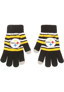 Forever Collectibles Pittsburgh Steelers Stripe Knit Mens Gloves