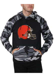 Forever Collectibles Cleveland Browns Mens Black Camo Long Sleeve Hoodie
