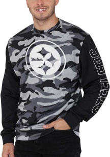 Forever Collectibles Pittsburgh Steelers Mens Black Camo Long Sleeve Hoodie
