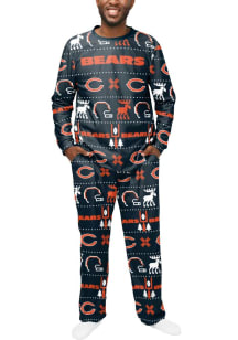 Forever Collectibles Chicago Bears Mens Navy Blue CREWNECK PJ SET Sleep Pants