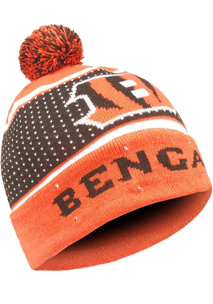 Cincinnati Bengals Orange Light Up Mens Knit Hat