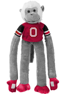 Forever Collectibles Red Ohio State Buckeyes Jersey Monkey Plush