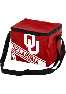 Oklahoma Sooners Red Big Logo Stripe 6pk Tote