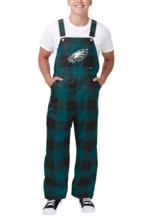 Forever Collectibles Philadelphia Eagles Mens Teal Big Logo Stripe Bib Pants