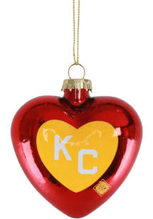 Kansas City Monarchs Blown Glass Heart Ornament