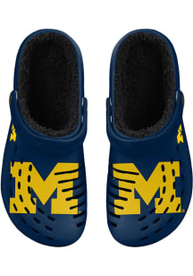 Michigan Wolverines Sherpa Lined Mens Slippers