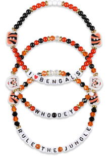 Forever Collectibles Cincinnati Bengals 3pk Friendship Womens Bracelet