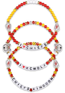 Forever Collectibles Kansas City Chiefs 3pk Friendship Womens Bracelet