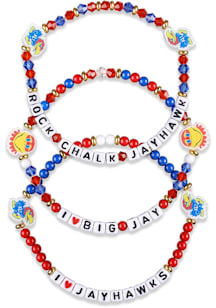 Forever Collectibles Kansas Jayhawks 3pk Friendship Womens Bracelet