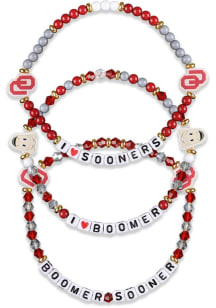Forever Collectibles Oklahoma Sooners 3pk Friendship Womens Bracelet