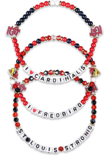 Forever Collectibles St Louis Cardinals 3pk Friendship Womens Bracelet