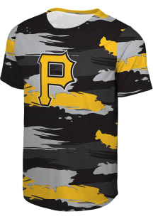 Forever Collectibles Pittsburgh Pirates Black Camo Short Sleeve Fashion T Shirt