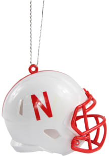 Silver Nebraska Cornhuskers Helmet Ornament