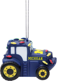 Michigan Wolverines Vinyl Tractor Ornament