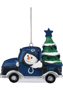 Indianapolis Colts Snowman Riding Truck Ornament