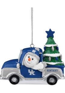 Kentucky Wildcats Snowman Riding Truck Ornament