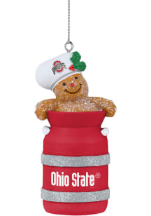 Red Ohio State Buckeyes Milk Jug Ornament