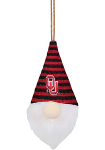 Oklahoma Sooners Plaid Gnome Ornament