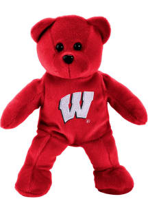 Forever Collectibles Red Wisconsin Badgers Solid Color Bear Plush