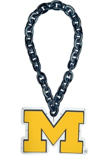 Navy Blue Michigan Wolverines Big Logo Light Up Chain Spirit Necklace
